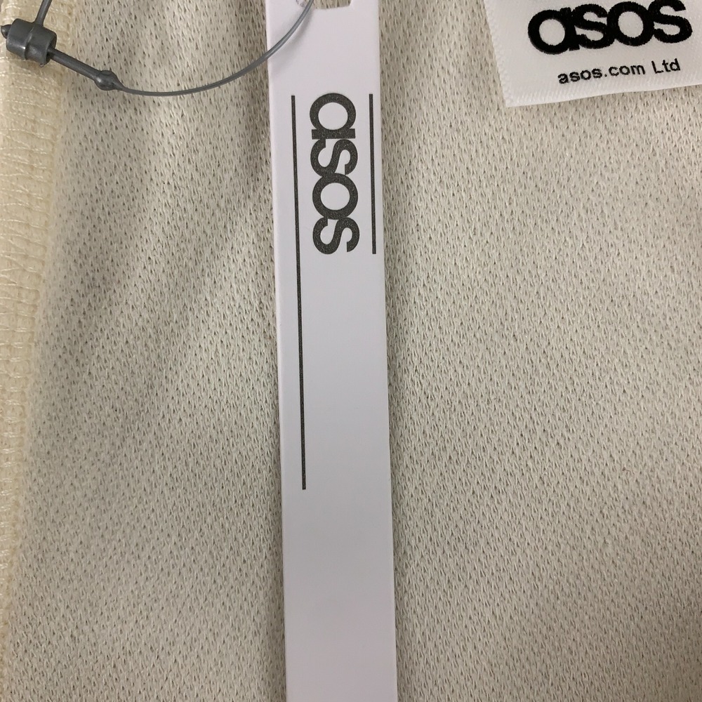 ASOS Design Womens Size 8 Cream Brown Top Stitch Jersey Twill Clean Peg Pant NWT - Picture 3 of 8